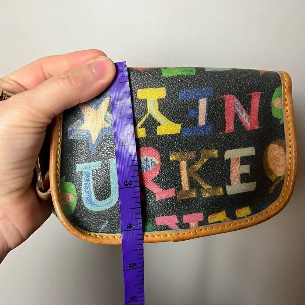 Dooney & Bourke vintage multicolored monogram wristlet wallet